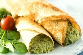 Panqueca Integral de Espinafre com Cottage